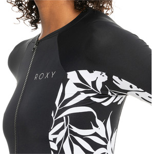 2024 Roxy Womens New Panels Detail Long Sleeve Surf Suit ERJWR03632 - Anthracite